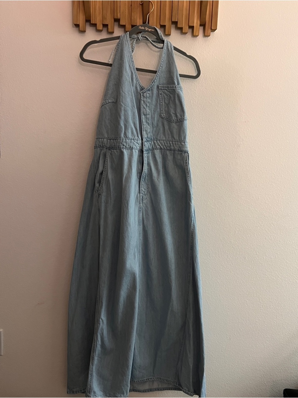 Universal Thread Light Blue Denim Maxi Dress